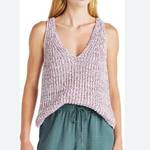 Splendid Pink knit V-Neck tank top
